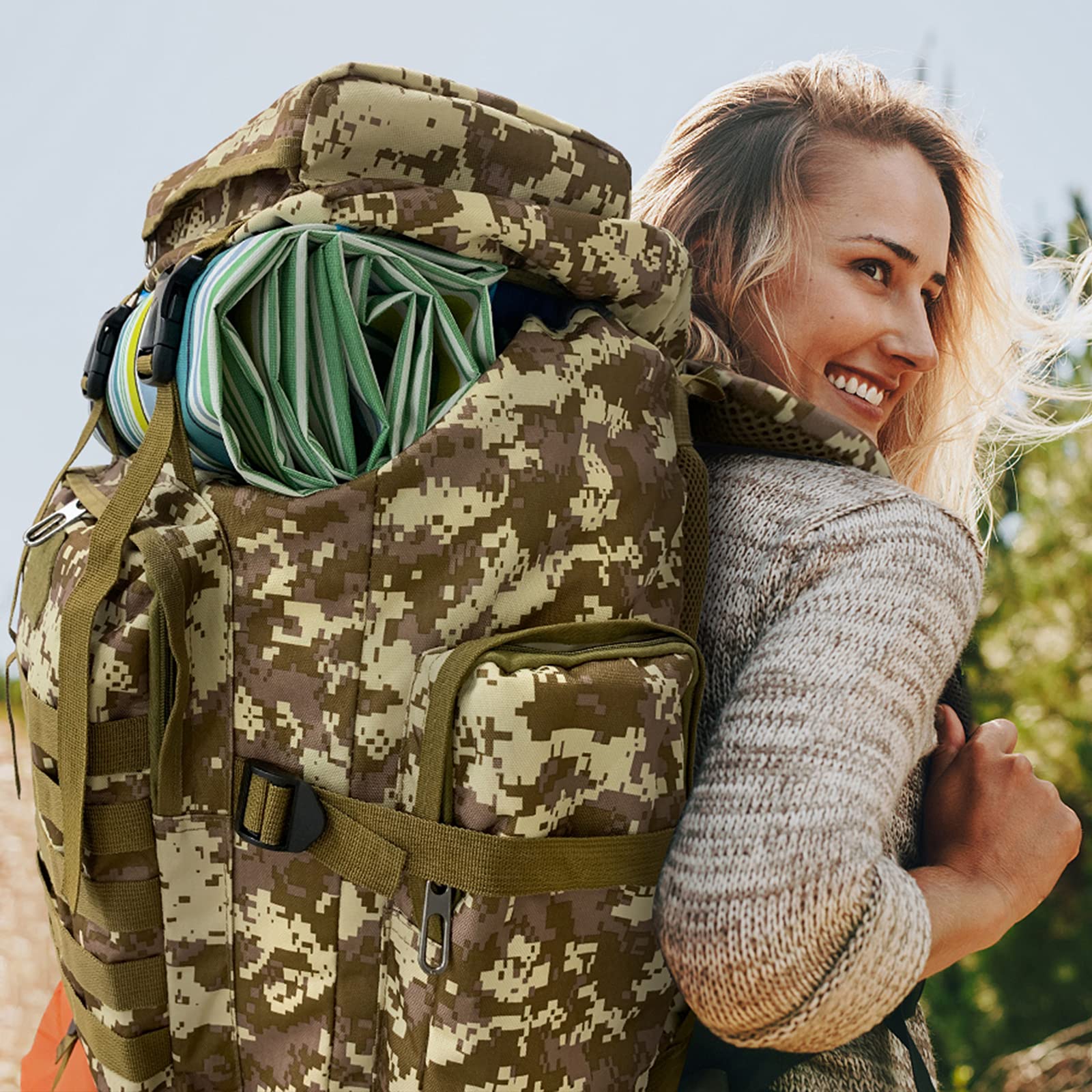 75L Waterproof Hiking Backpack - Lightweight Durable Trekking Bag for Outdoor Adventures, Camping & Travel - Perfect for Long-Distance Hiking, Backpacking Trips & Mountain Expeditions