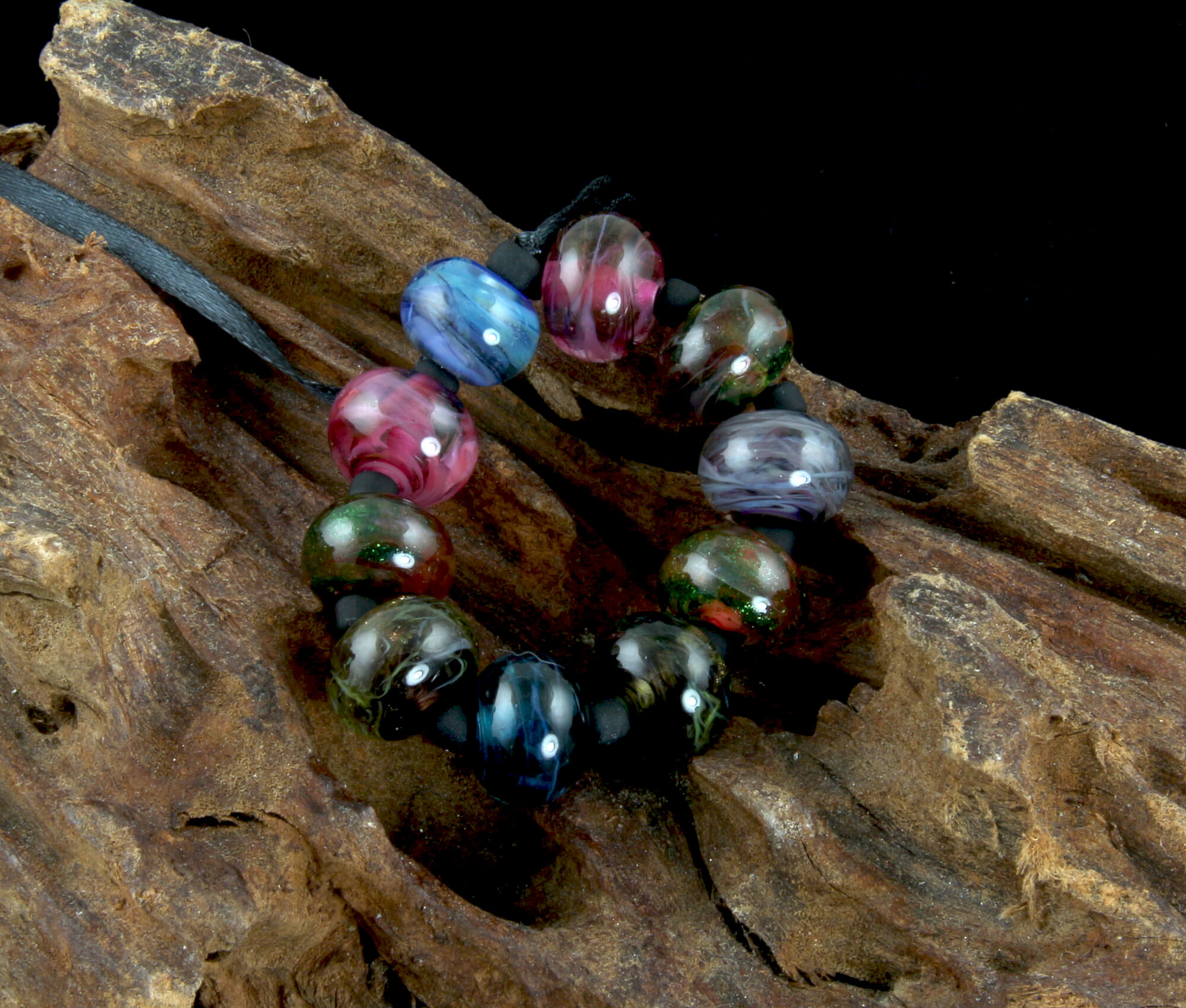 Colorful Mini Swirl Lampwork Glass Beads for Jewelry Making - DIY Bracelets, Necklaces & Craft Projects