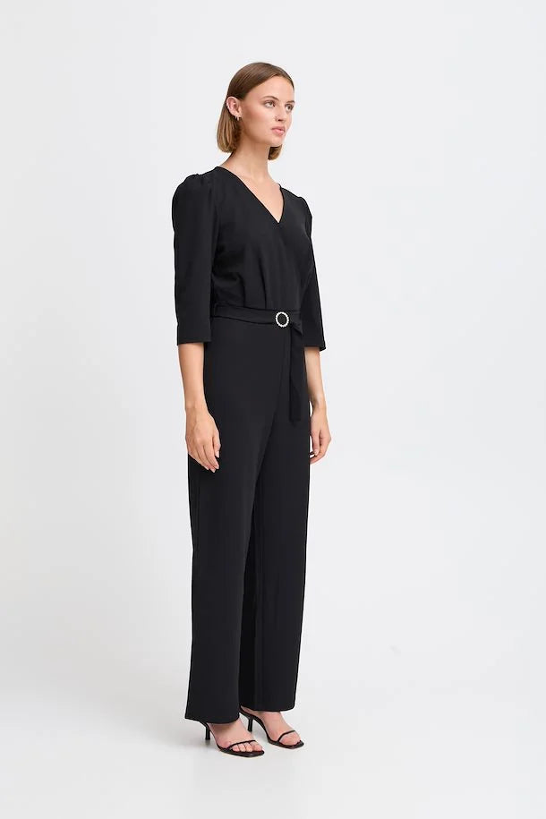 Stylish Black Abby Jumpsuit for Women - Trendy One-Piece Romper for Casual Outings, Parties & Summer Vacations