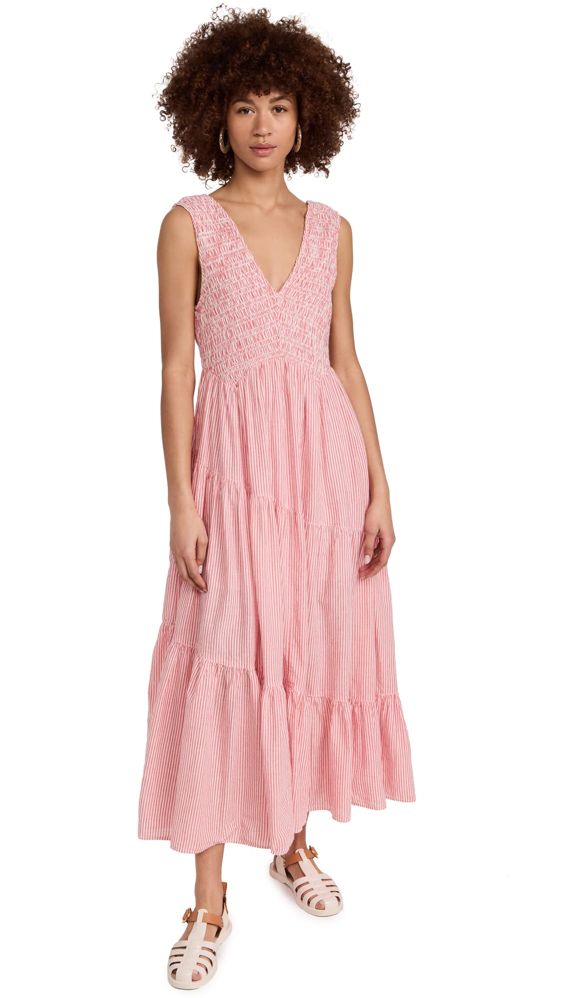 Free People Women's Juno Maxi Dress - Flowy Boho Summer Dress with V-Neck & Long Sleeves | Perfect for Beach Vacations, Music Festivals & Date Nights