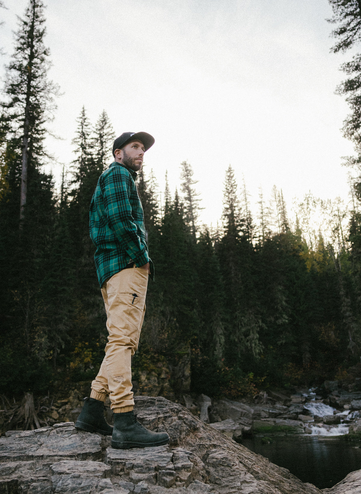 Men's Forever Flannel Shirt - Soft & Comfortable Green Plaid Shirt for Casual Wear & Outdoor Activities