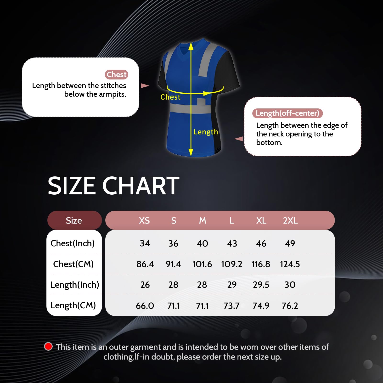 Class 3 High Visibility Blue Safety Shirts for Women - Short Sleeve Reflective Construction Work Shirts with Black Bottom, Breathable & Comfortable - UWPJ-Blue XXL - Perfect for Road Work, Night Shifts & Hazardous Job Sites