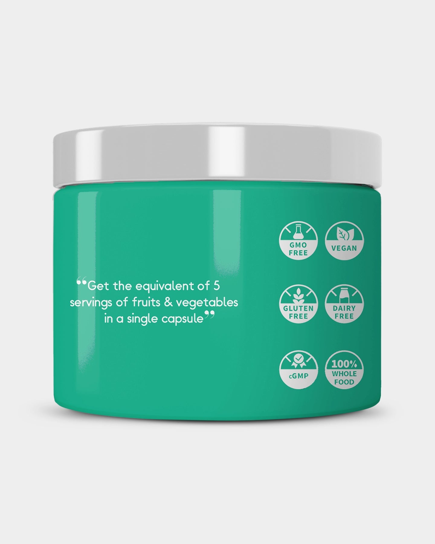 Codeage Instantfood Five a Day Fruits & Vegetables Supplement Capsules - Daily Whole Food Nutrition for Energy & Immunity Support - Perfect for Busy Lifestyles & On-the-Go Wellness