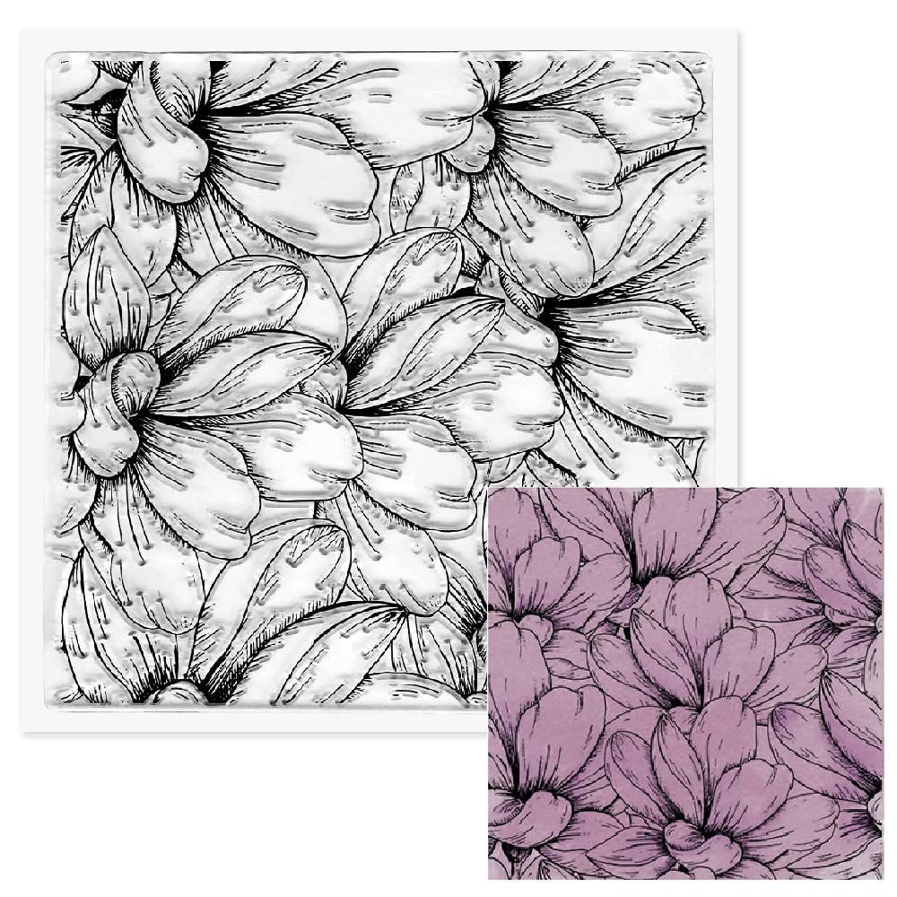 Spring Flowers Clear Stamps for Card Making - Floral Frame Rubber Stamps for DIY Crafts, Scrapbooking, Embossing & Decoration | Perfect for Greeting Cards, Journals & Home Decor