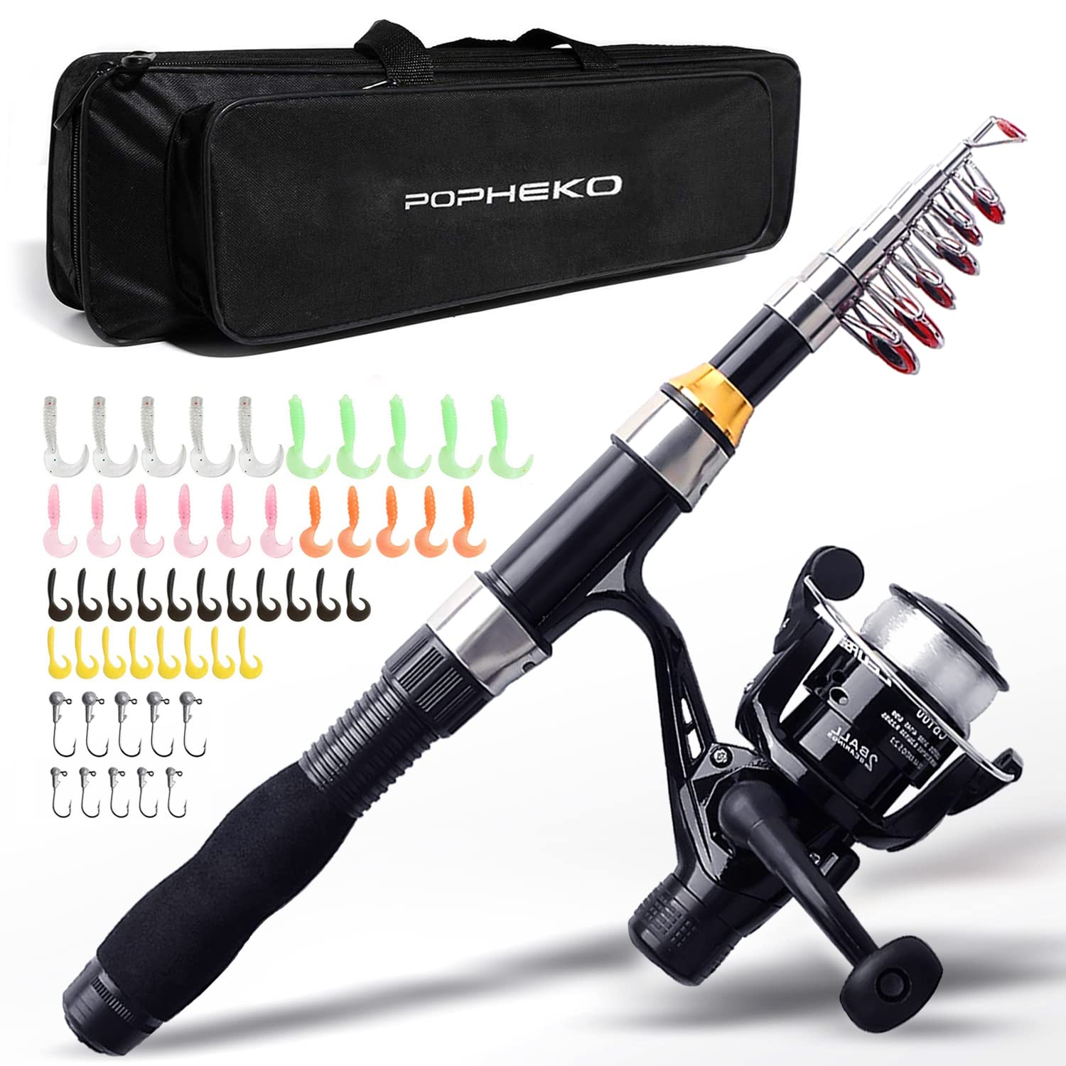 **Ultralight Telescopic Fishing Rod and Reel Combo with Tackle Bag - All-in-One Fishing Gear Kit for Beginners, Kids, Adults - Perfect for Saltwater & Freshwater Fishing, Camping, and Outdoor Adventures**