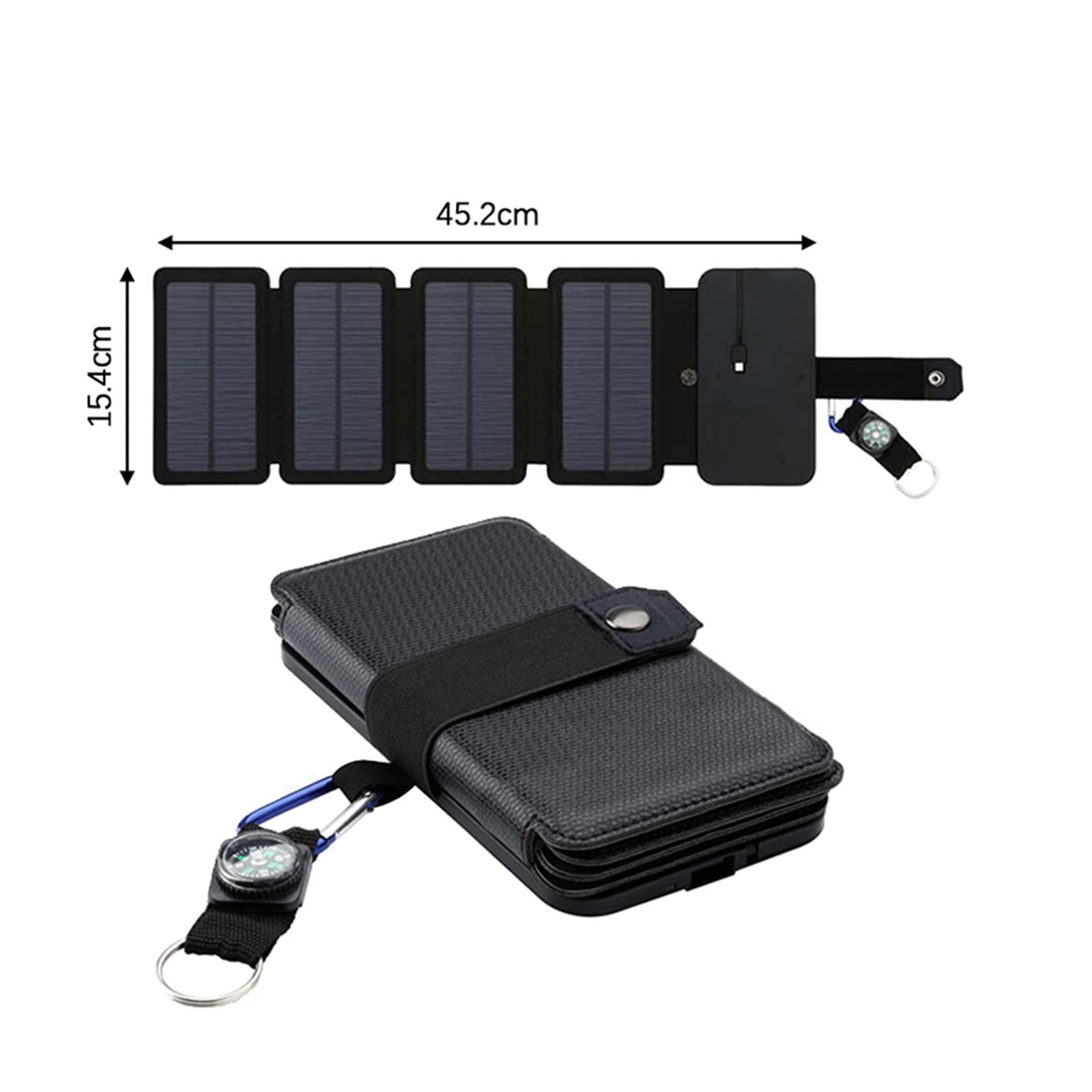 NLBN 100W Foldable Solar Panel Charger - Portable Solar Power Bank for iPhone, Android Phones, Tablets & USB Devices - Waterproof & Durable Solar Charger for Camping, Hiking, RV, Emergency Power - Perfect for Outdoor Adventures, Travel, Off-Grid Living & Emergency Preparedness (Black)