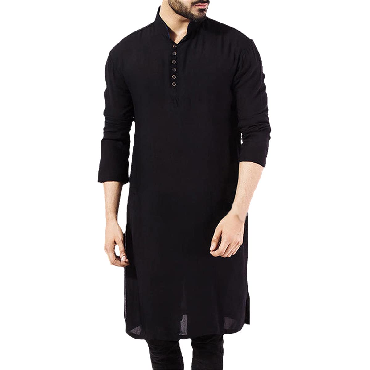 Elegant Indian Formal Wear Men's Long Sleeve Oversized Islamic Shirt Robe - Perfect for Weddings, Eid Celebrations & Special Occasions
