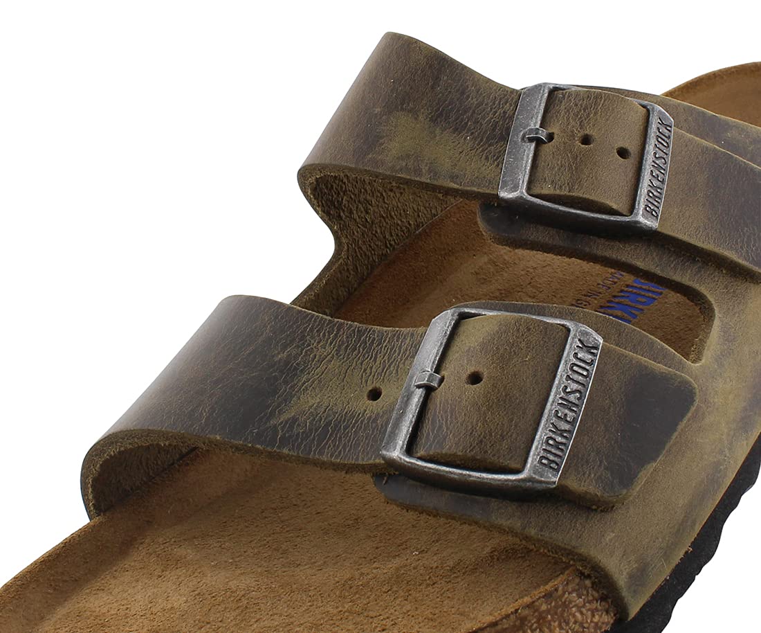 Birkenstock Men's Arizona Suede Soft Footbed Sandals - Comfortable Leather Slides for Walking, Travel & Casual Wear