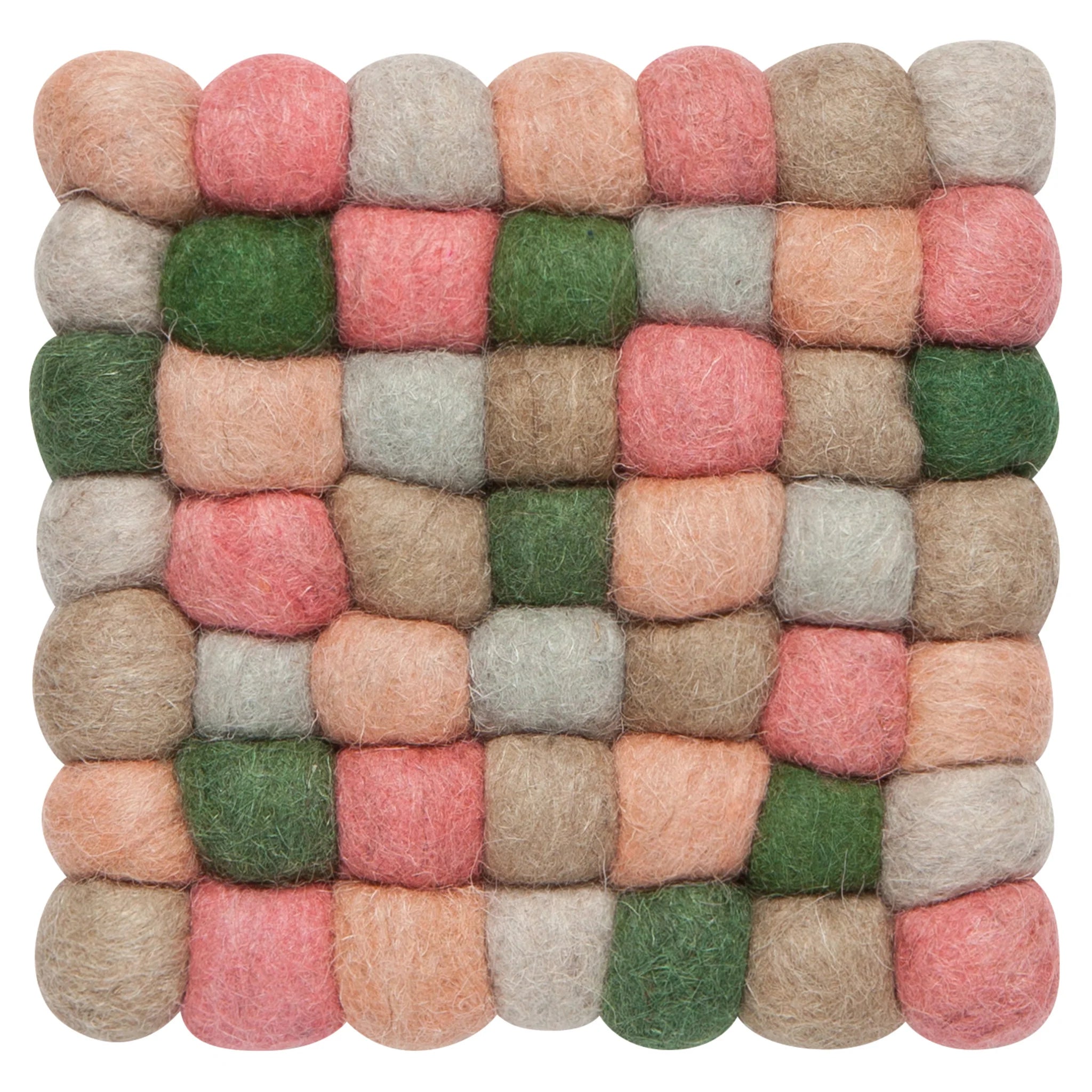 Danica Heirloom Recycled Wool Felt Dot Trivet - Eco-Friendly Hot Pad for Pots & Pans - Perfect for Kitchen Countertop Protection & Table Setting Decor