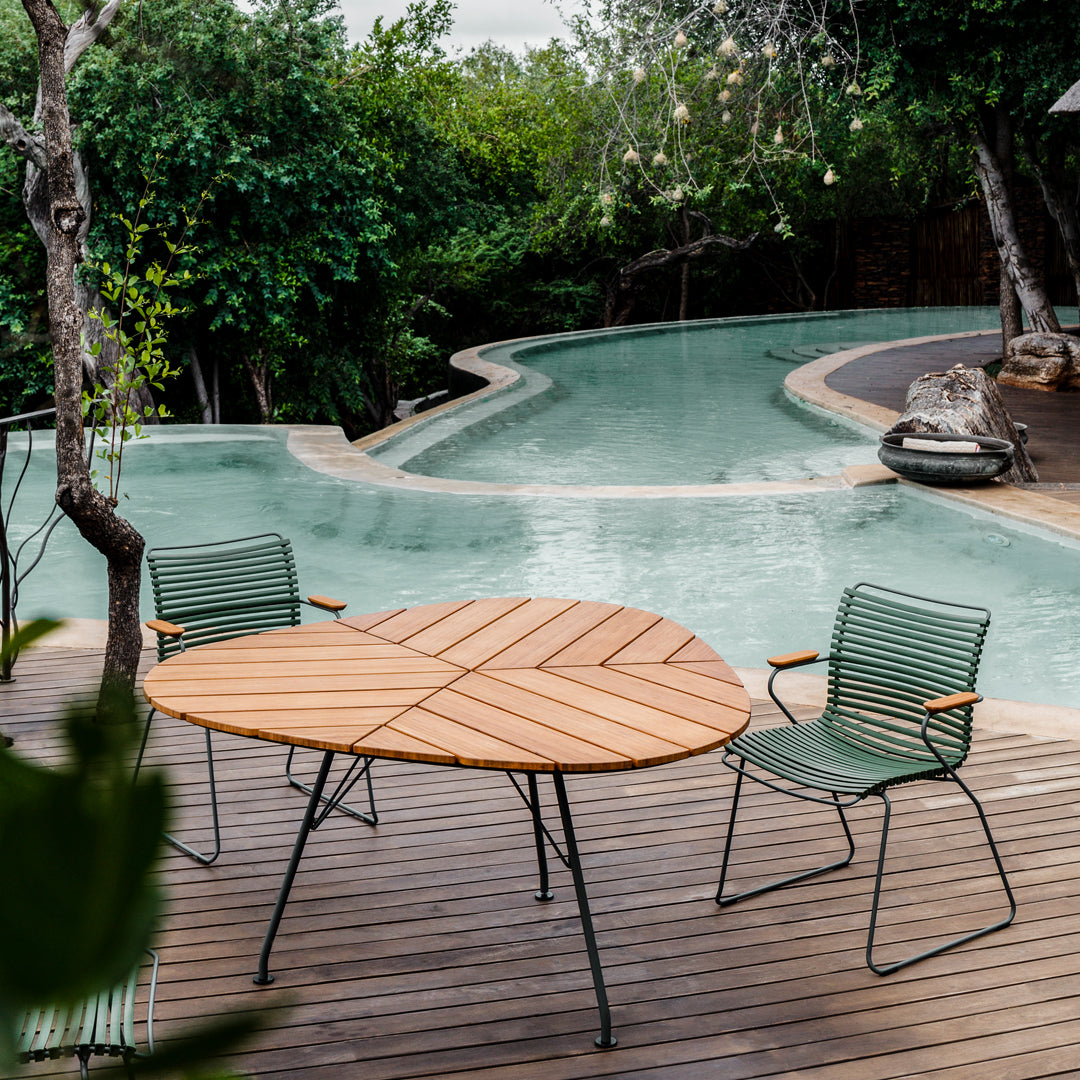 Click Outdoor Dining Chair with Armrests - Patio, Garden, Poolside & Backyard Seating - Weather-Resistant & Comfortable