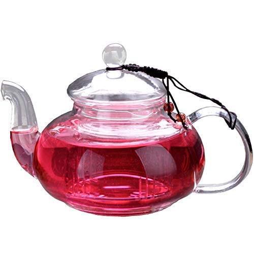 JHSHENGSHI 800ml Heat-Resistant Glass Teapot with Filter - Premium Yuwu Glass Water Jar for Brewing Kung Fu Tea, Flower Tea & Herbal Infusions - Ideal for Home, Office & Tea Ceremonies