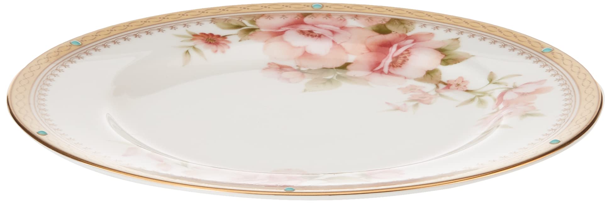 Noritake Hertford 5-Piece Dinner Plate Set - Elegant White Porcelain Tableware for Formal Dining & Special Occasions