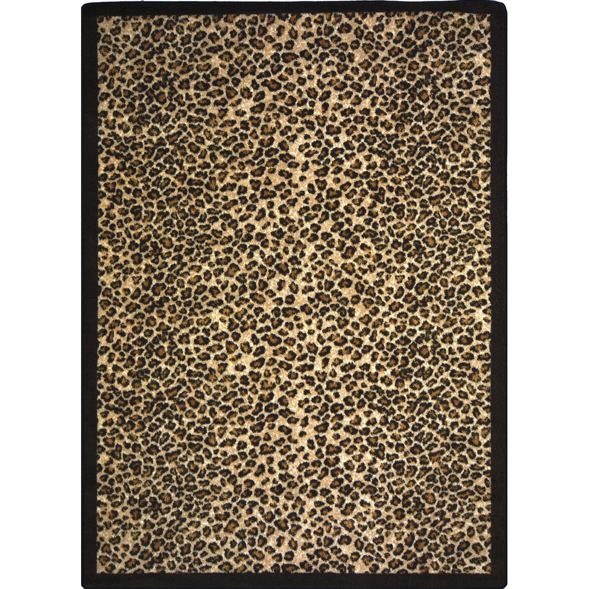 Joy Carpets Kaleidoscope Safari Whimsical Kids Area Rugs - Colorful Non-Slip Playroom & Nursery Rug for Children's Bedroom, Play Area & Daycare