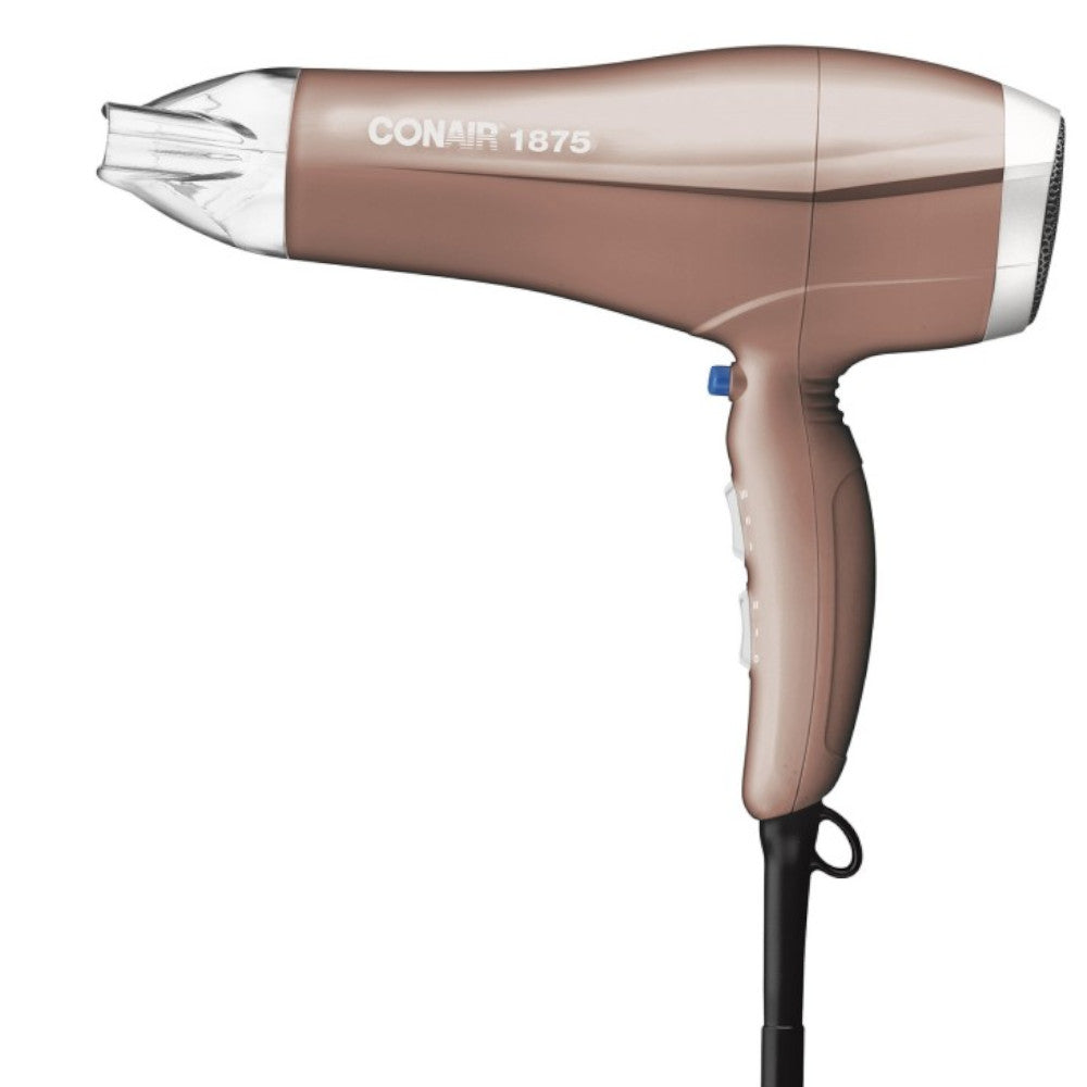 CONAIR Gold 1875W Professional Hair Dryer with Tourmaline Ceramic Technology - 565DCRGC Model for Salon-Quality Blowouts at Home | Perfect for Daily Styling, Travel & Salon Use