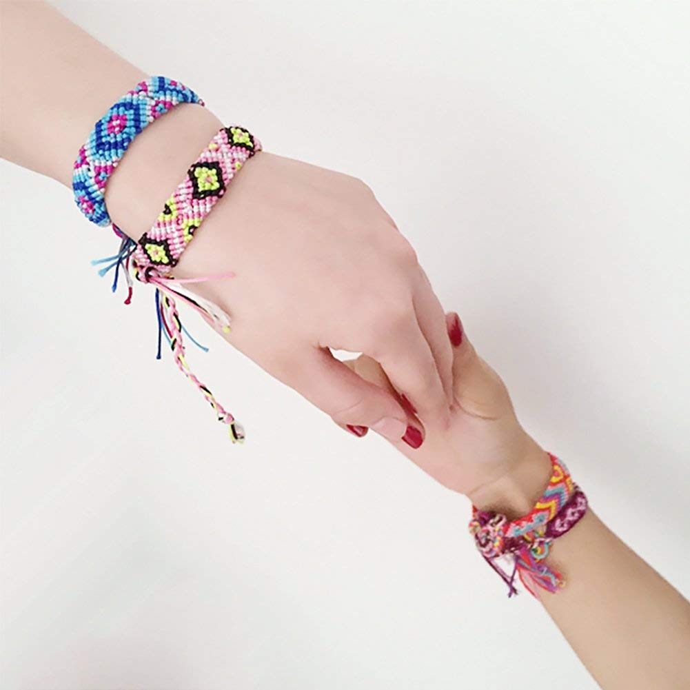 Handmade Nepal Style Woven Friendship Bracelets - 8PCS Braided Bracelet Set for Women, Men & Teens | Boho Chic Accessories for Festival, Travel & Everyday Wear