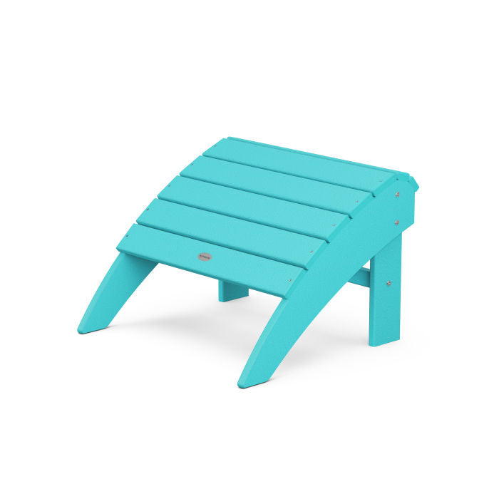 POLYWOOD Vineyard Curveback Adirondack Ottoman - Outdoor Patio Furniture, Weather-Resistant Poly Lumber, Perfect for Garden, Poolside & Backyard Relaxation