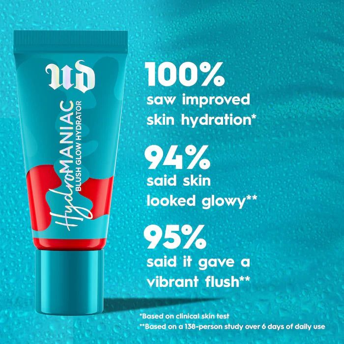 Urban Decay Hydromaniac Dewy Liquid Blush - Long-Lasting Water-Based Cheek Tint for a Natural Flush | Perfect for Everyday Wear & Special Occasions