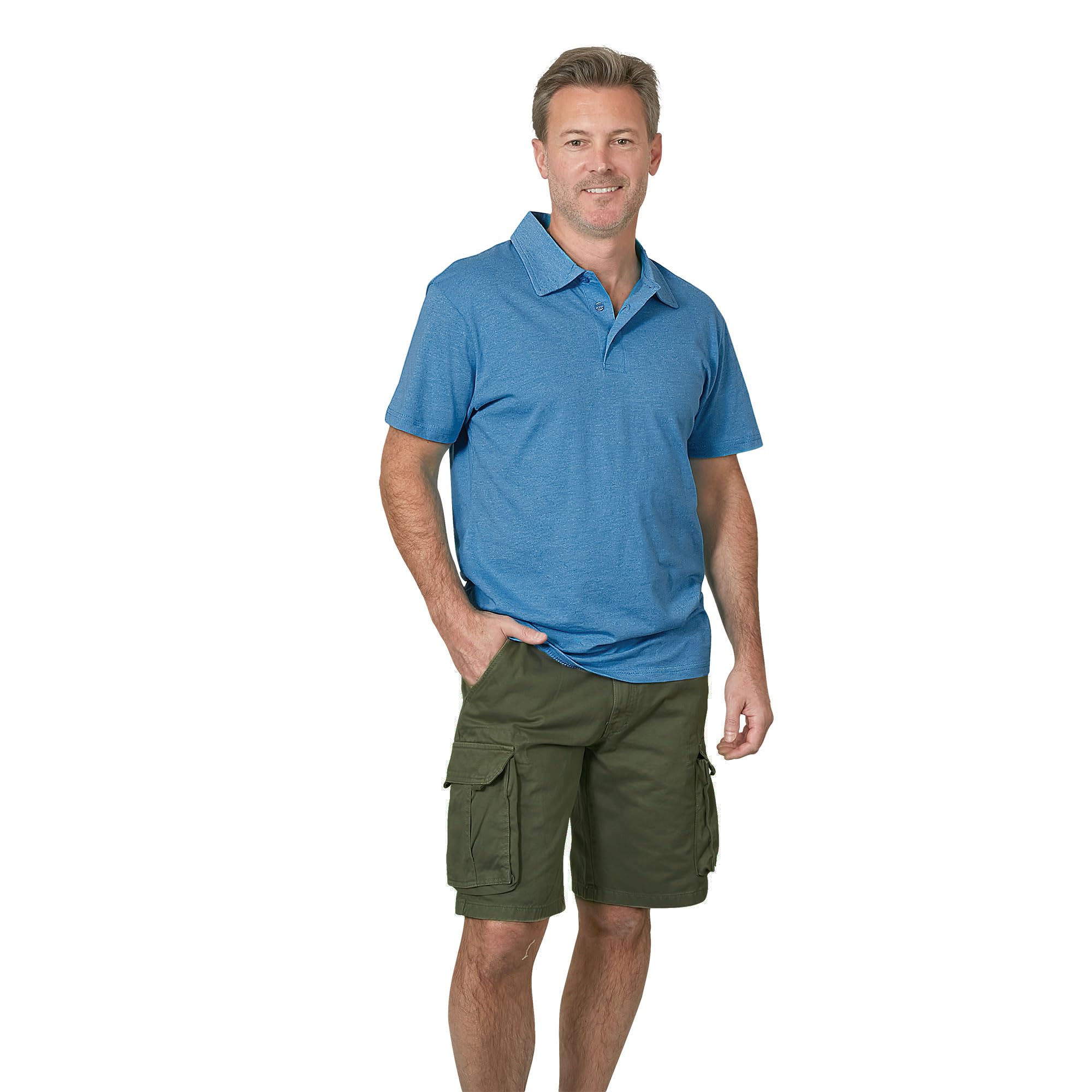 Victory Men's Twill Cargo Shorts - Lightweight Cotton Casual Shorts with Multiple Pockets for Outdoor Hiking, Camping & Summer Travel | Comfortable & Durable
