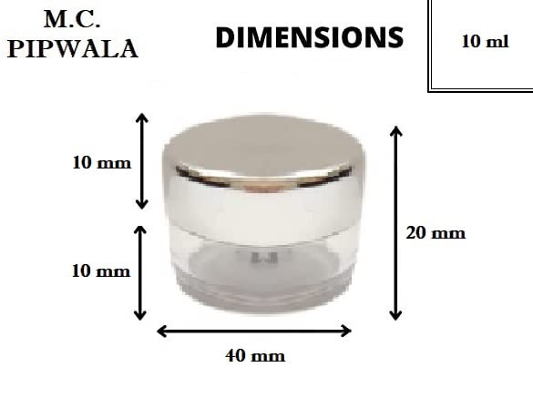 10g Clear Acrylic Cosmetic Jars with Silver Leakproof Lids - 3-Pack Set for Travel-Friendly Makeup Storage | Perfect for Creams, Lotions & DIY Beauty Products