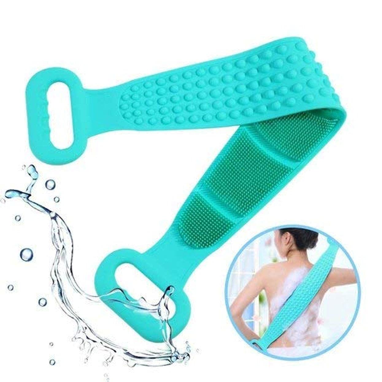 LAGET® Body Scrubber Belt - Double Side Exfoliating Brush for Deep Skin Cleaning & Massage | Shower & Bath Use for Men & Women