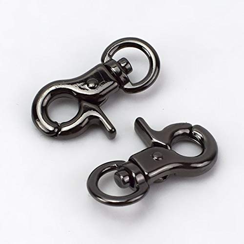 10Pcs 10mm Metal Buckle Clasps - Lobster Swivel Trigger Snap Hooks for DIY Sewing Crafts, Keychains, Belts & Bags - Durable Hardware Accessories for Handmade Projects, Jewelry Making & Outdoor Gear