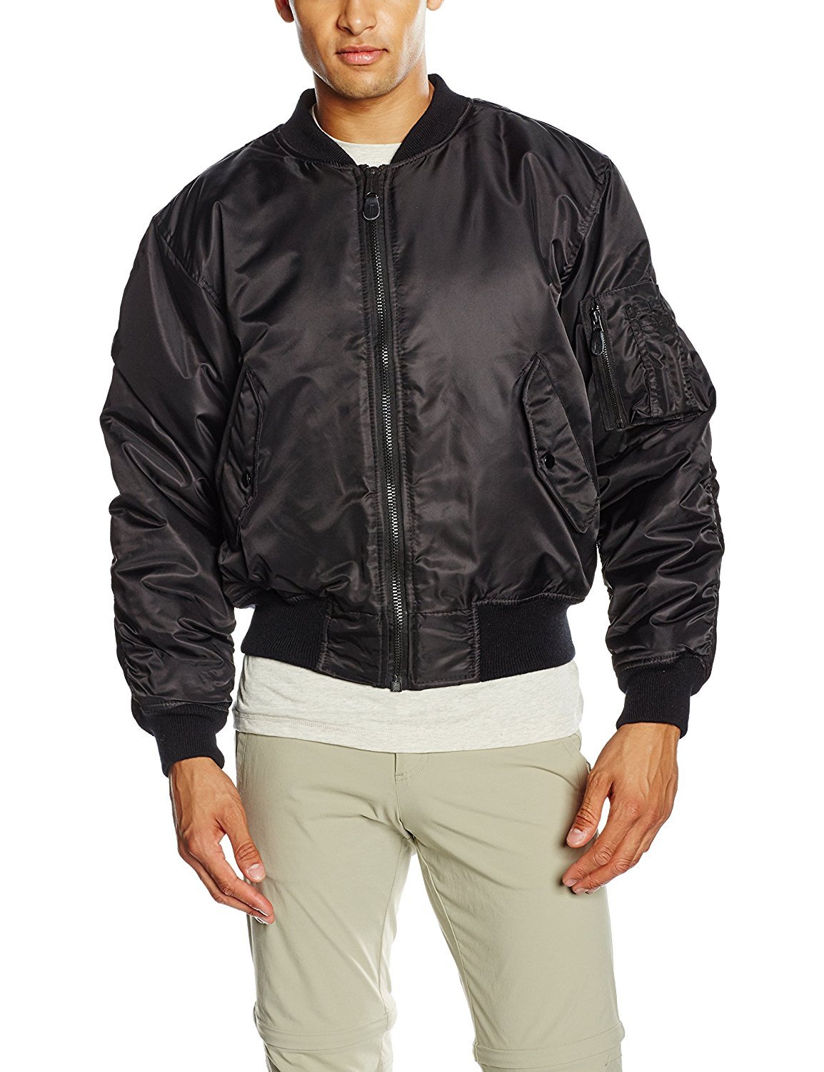 Mil-Tec Teesar US MA1 Flight Jacket - Military Style Bomber Jacket for Men, Lightweight & Durable, Perfect for Outdoor Adventures, Casual Wear & Aviation Enthusiasts