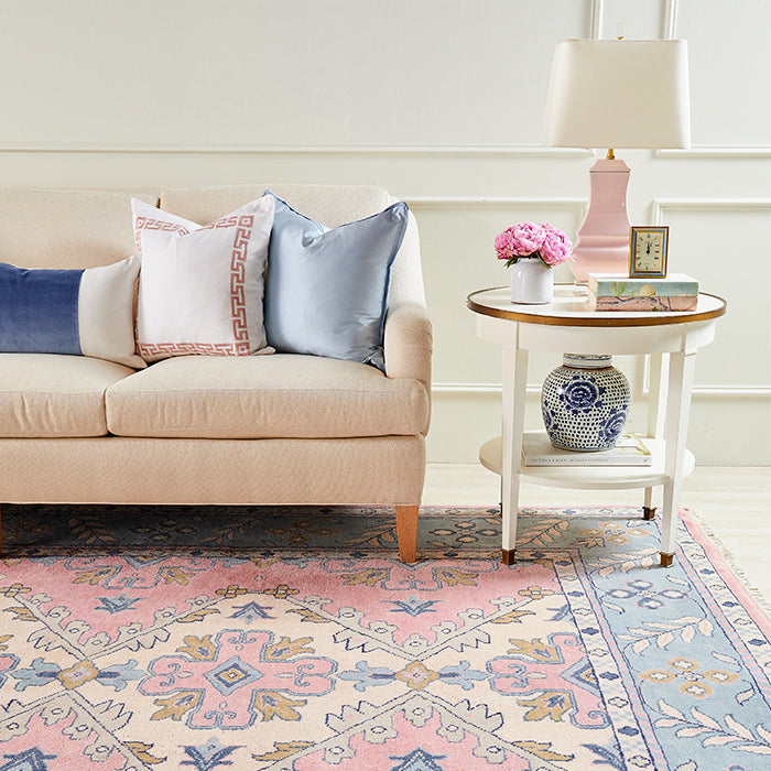 Premium Handmade Hibiscus Flower Rug - Non-Slip Boho Chic Area Rug for Living Room, Bedroom, and Nursery Decor
