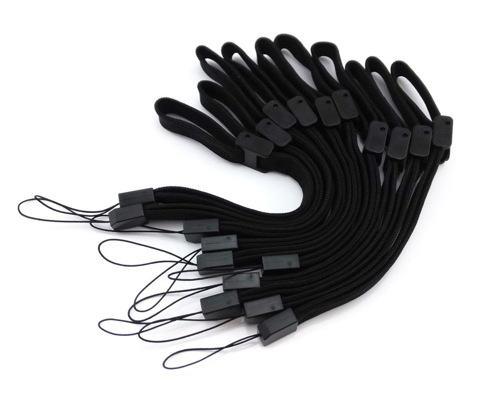 10pcs Universal Black Wrist Strap with Lock - Compatible with Wii Remote, Phone, MP3, Camera | Secure Hand Strap for Gaming, Photography & Outdoor Activities