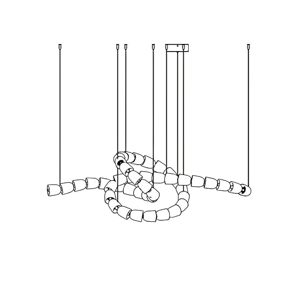 Gabriel Crystal Chandelier - Elegant Modern Ceiling Light Fixture for Dining Room, Living Room, Bedroom | Perfect for Home Decor, Wedding, and Luxury Interior Design