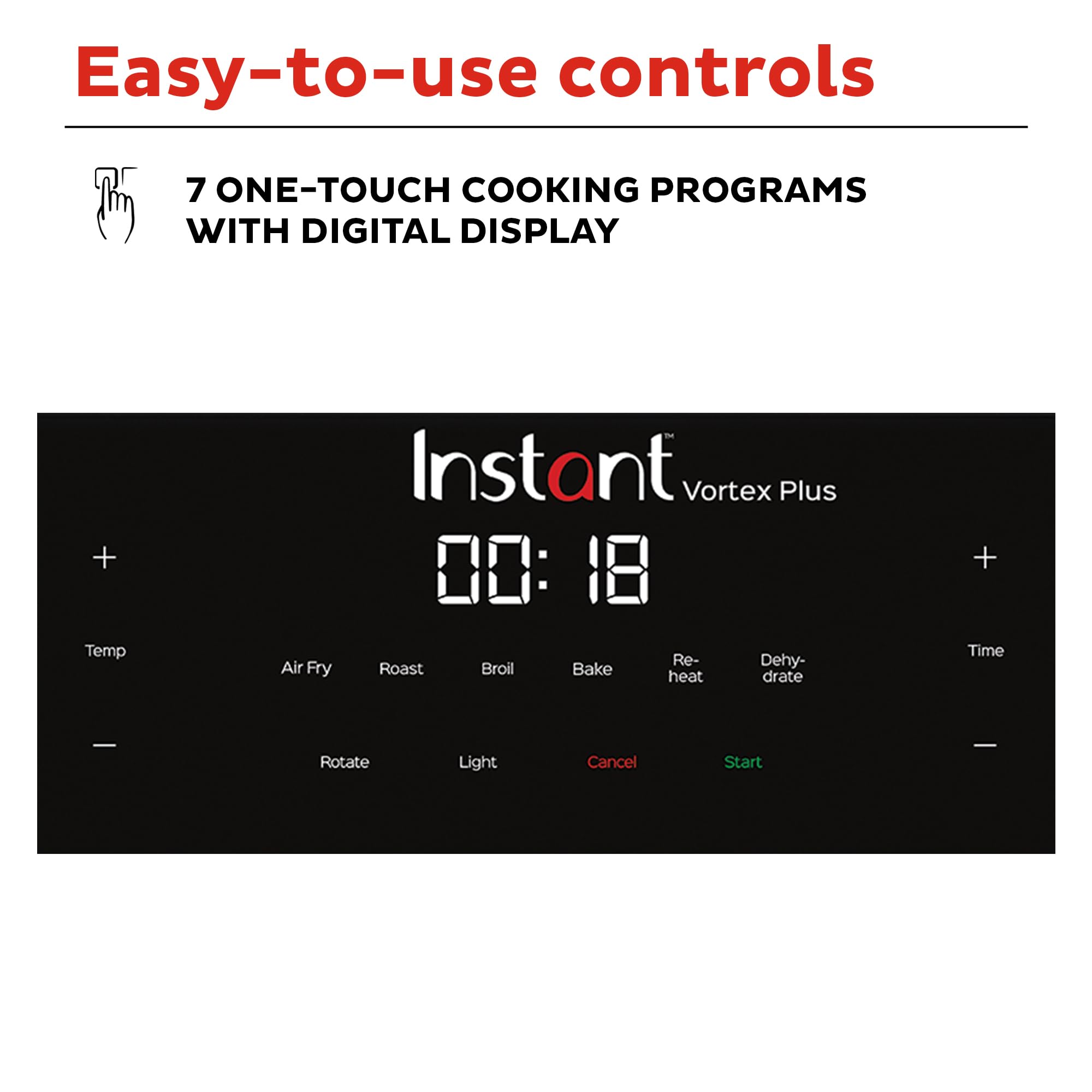 Instant Pot Vortex Plus 10QT Air Fryer Toaster Oven - 7-in-1 Multi-Function Appliance with EvenCrisp Technology for Crisping, Broiling, Baking, Roasting, Dehydrating, Reheating & Rotisserie | Includes 100+ In-App Recipes | Stainless Steel Design | Perfect for Healthy Cooking, Meal Prep & Family Dinners