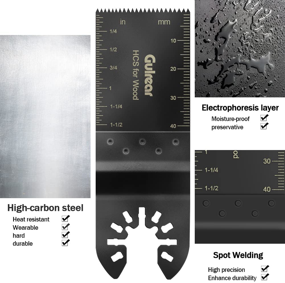 60-Piece Universal Oscillating Tool Blades Set - Compatible with Dewalt, Fein & More - Multi-Tool Saw Blades for Wood, Metal & Plastic Cutting - Perfect for Woodworking, DIY Projects & Home Renovation - Ideal for Cutting, Sanding & Grinding Tasks