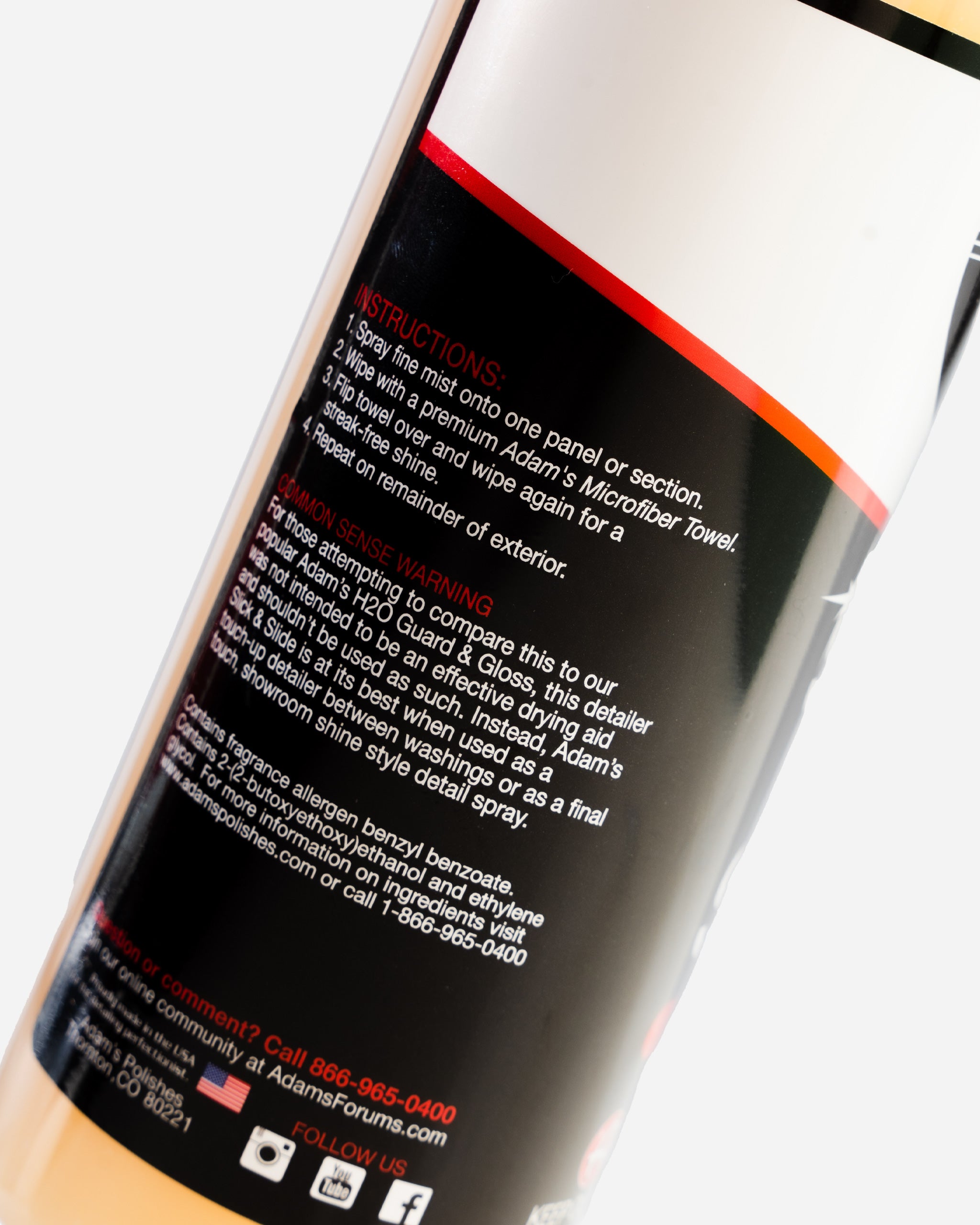 Adam's Slick & Slide Car Wax & Detail Spray - Orange Mango Scent - Premium Car Detailing for Shine & Protection - Perfect for Show Cars, Daily Drivers & Auto Enthusiasts
