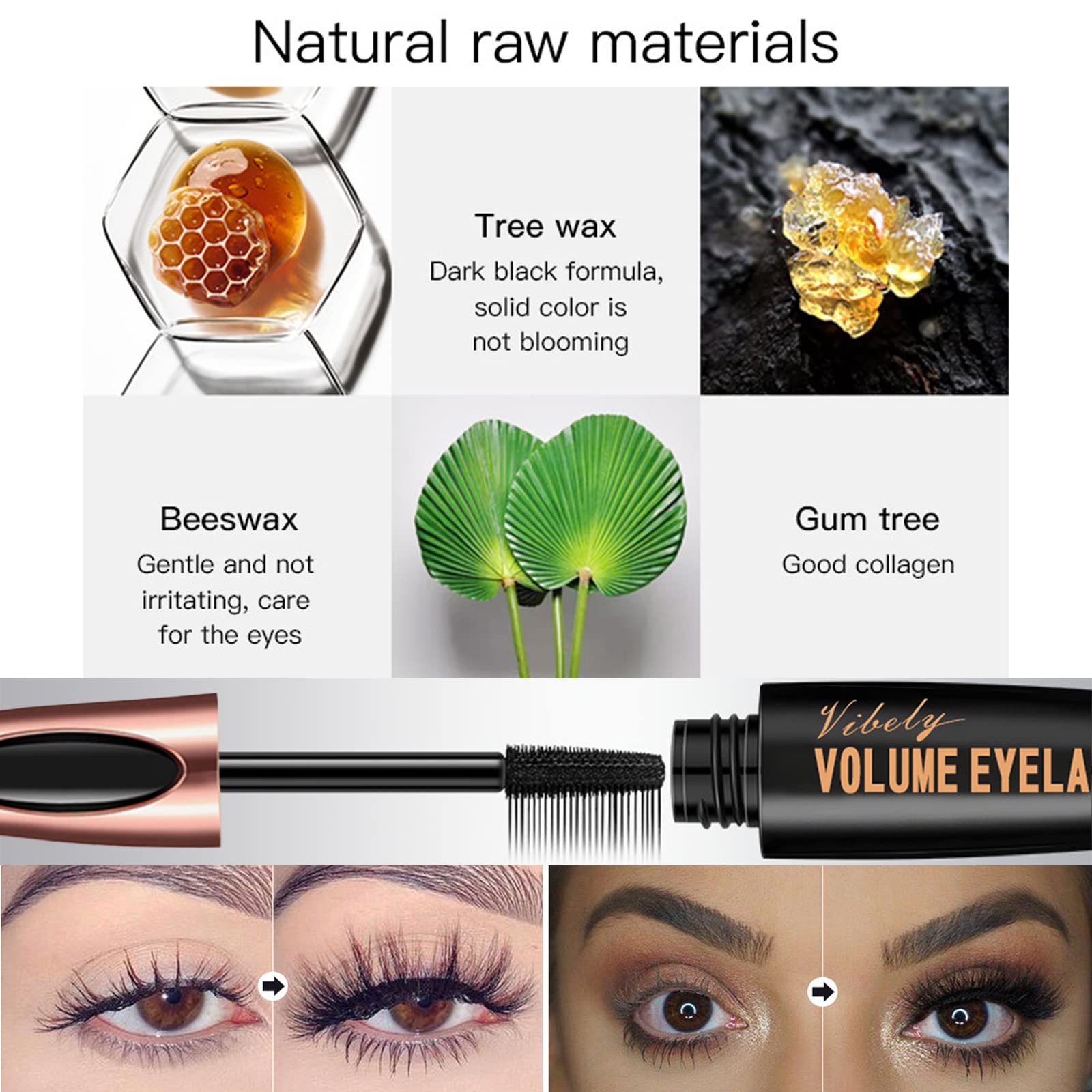 4D Silk Fiber Lash Mascara - 4 Pack Waterproof & Smudge-Proof Eyelash Extension Kit for Longer, Thicker Lashes | Natural Look, No Clumping | Perfect for Daily Wear, Parties & Special Occasions