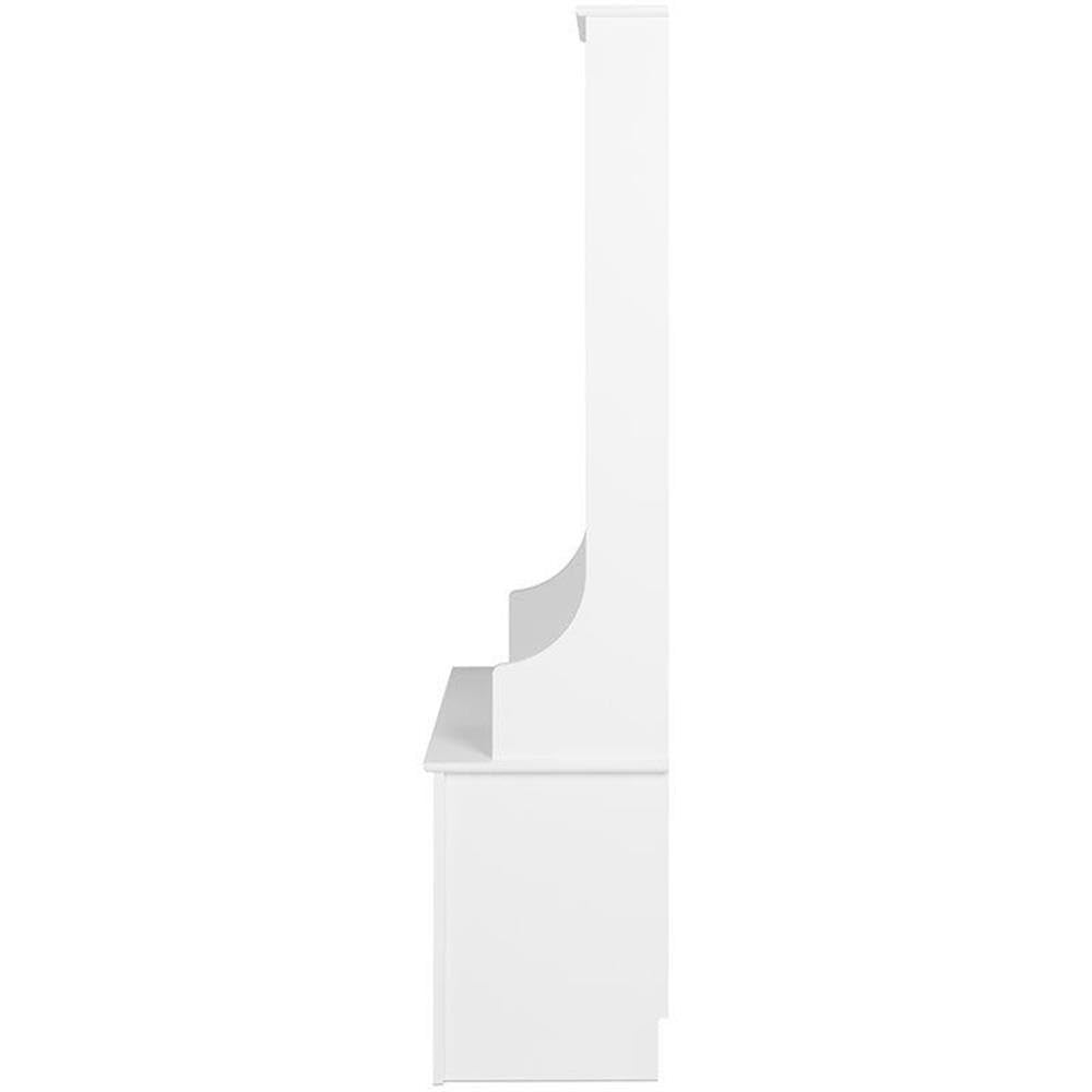 White Hall Tree with Shoe Storage - 9 Cubbies & 3 Double Coat Hooks - Entryway Organizer (15.5