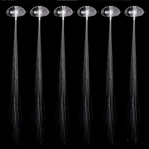 Itian LED Fiber Optic Hair Barrettes - Multicolor Light Up Hair Clips for Women & Girls, Glow in The Dark Hair Accessories for Parties, Raves, Concerts & Night Events