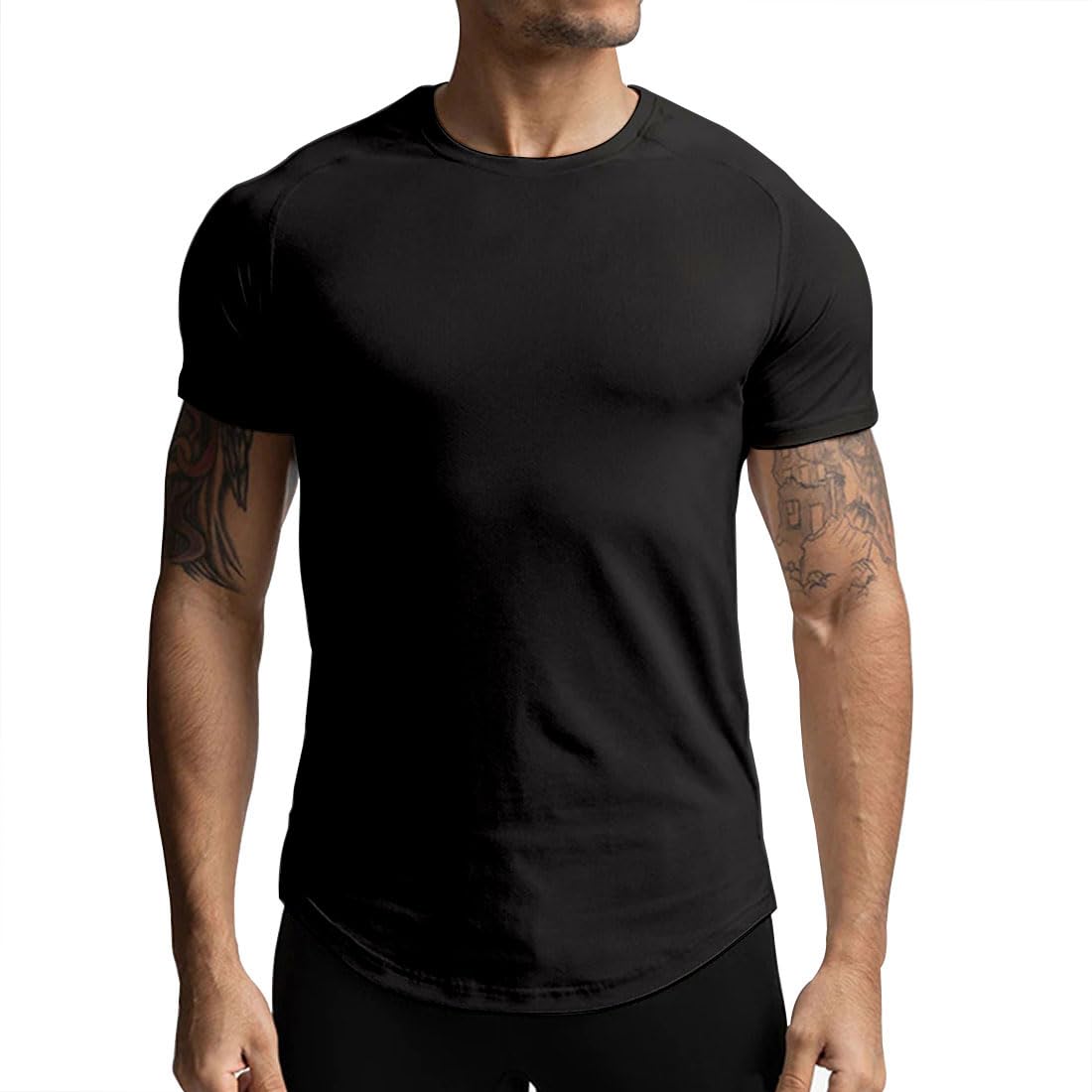 Men's Workout T-Shirts - Moisture Wicking Short Sleeve Gym Shirt for Running & Training - Breathable Athletic Crew Neck Tee for Men - Perfect for Gym, Jogging, and Outdoor Sports Activities