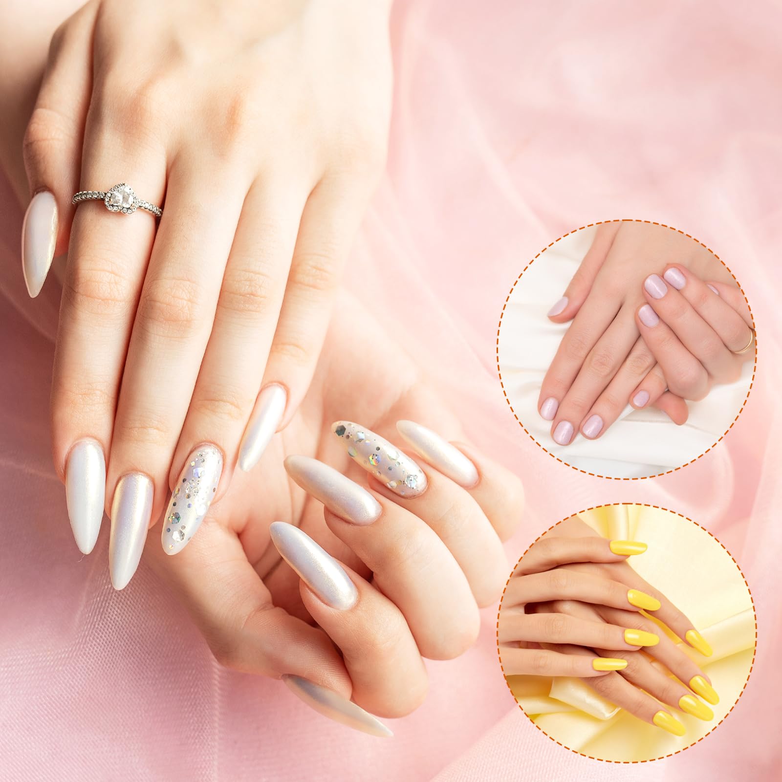 Clear Super Strong Nail Adhesive Tabs - 240 Pcs Waterproof Breathable Press-On Nail Stickers with Double-Sided Flexible Jelly Tape | Perfect for Salon, Home Manicures & False Nail Applications