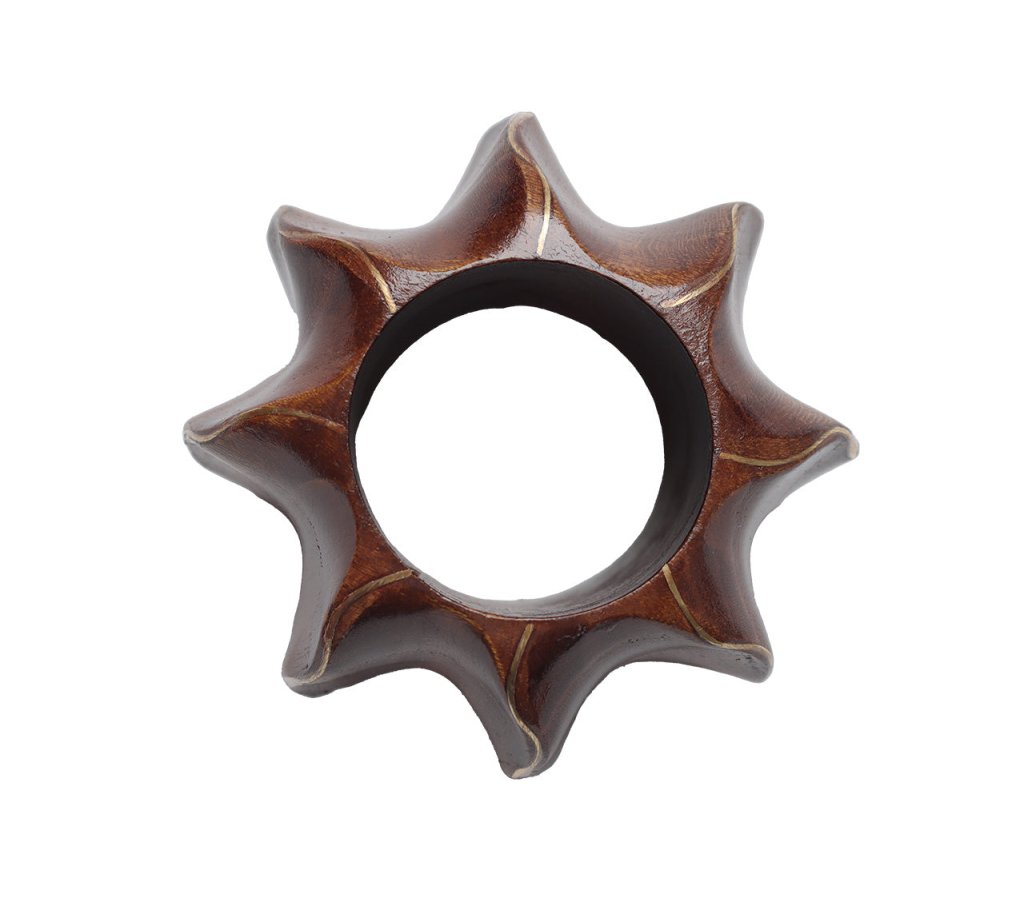 Elegant Brown & Gold Twist Napkin Rings - Set of 4 for Wedding, Dinner Party & Holiday Table Decor
