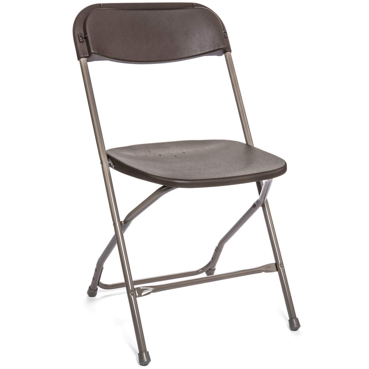 5-Pack Heavy Duty Plastic Folding Chairs - 800 lb Weight Capacity - Durable & Lightweight Stackable Event Chairs for Parties, Weddings, Banquets & Outdoor Gatherings - Chocolate Brown