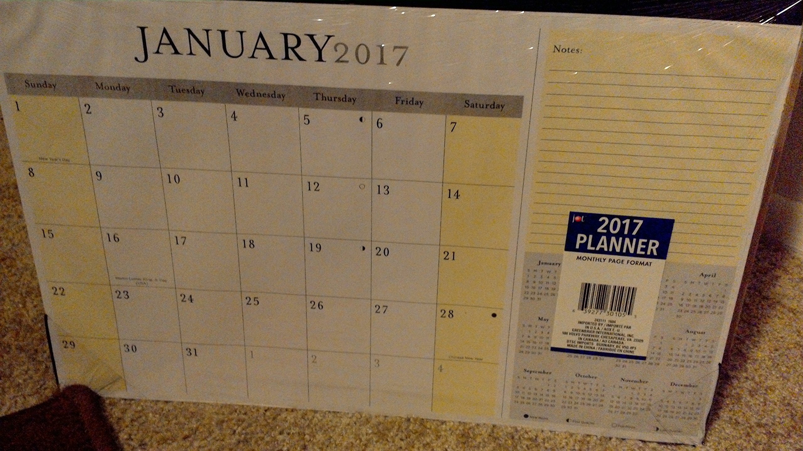 2017 Colorful Bubbles Monthly Desk Calendar - Stylish Office Organizer for Productivity & Planning | Perfect for Home, Office & School Use