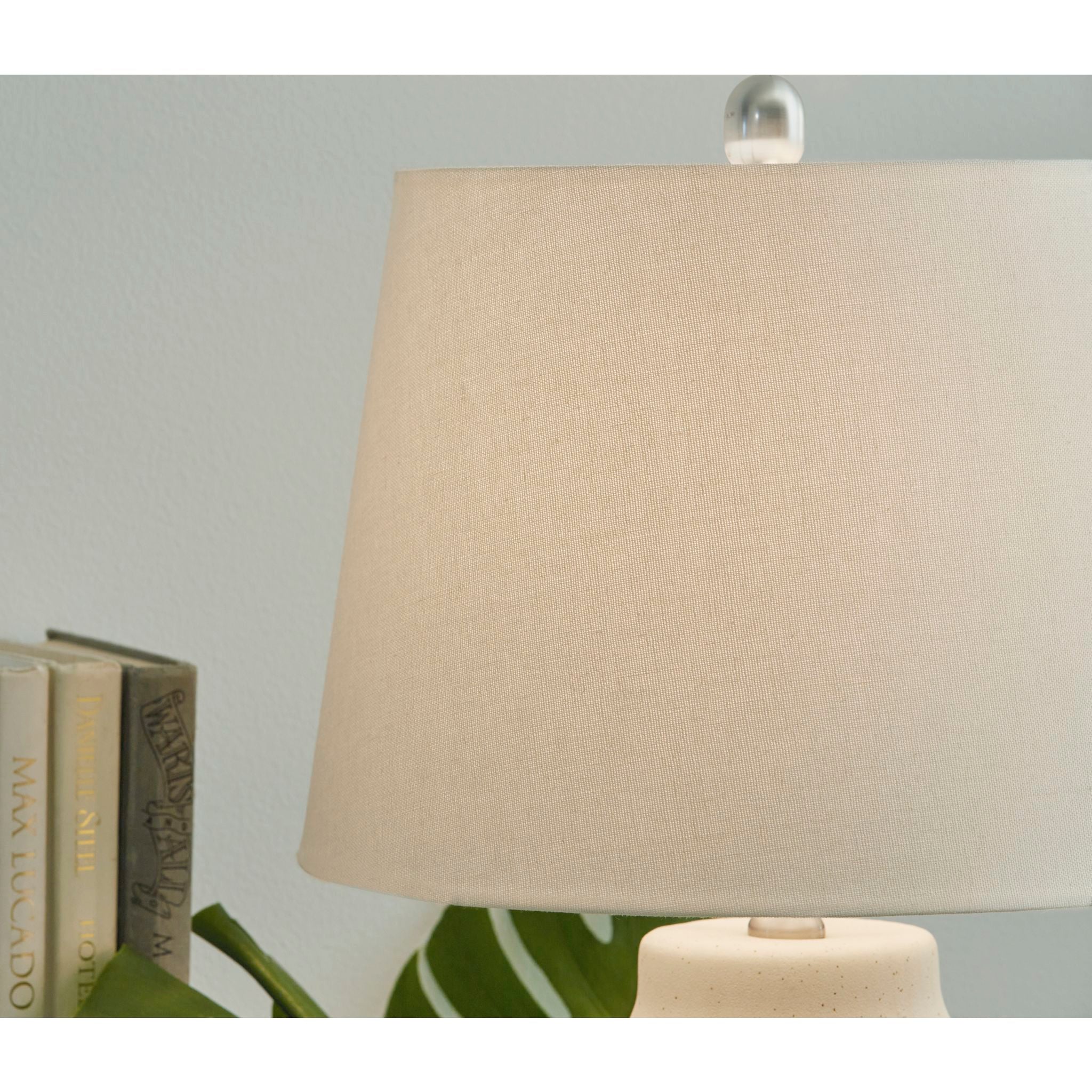 Afener Modern Table Lamp Set of 2 - 26 Inch Height Bedside Nightstand Lamps for Living Room, Bedroom, Office - Warm White Light with Fabric Shade & Touch Control (Black)