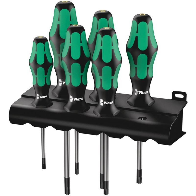 367/6 TORX HF Kraftform Plus Screwdriver Set with Holding Function & Storage Rack - Professional Screwdriver Kit for Electronics, Furniture, and DIY Projects