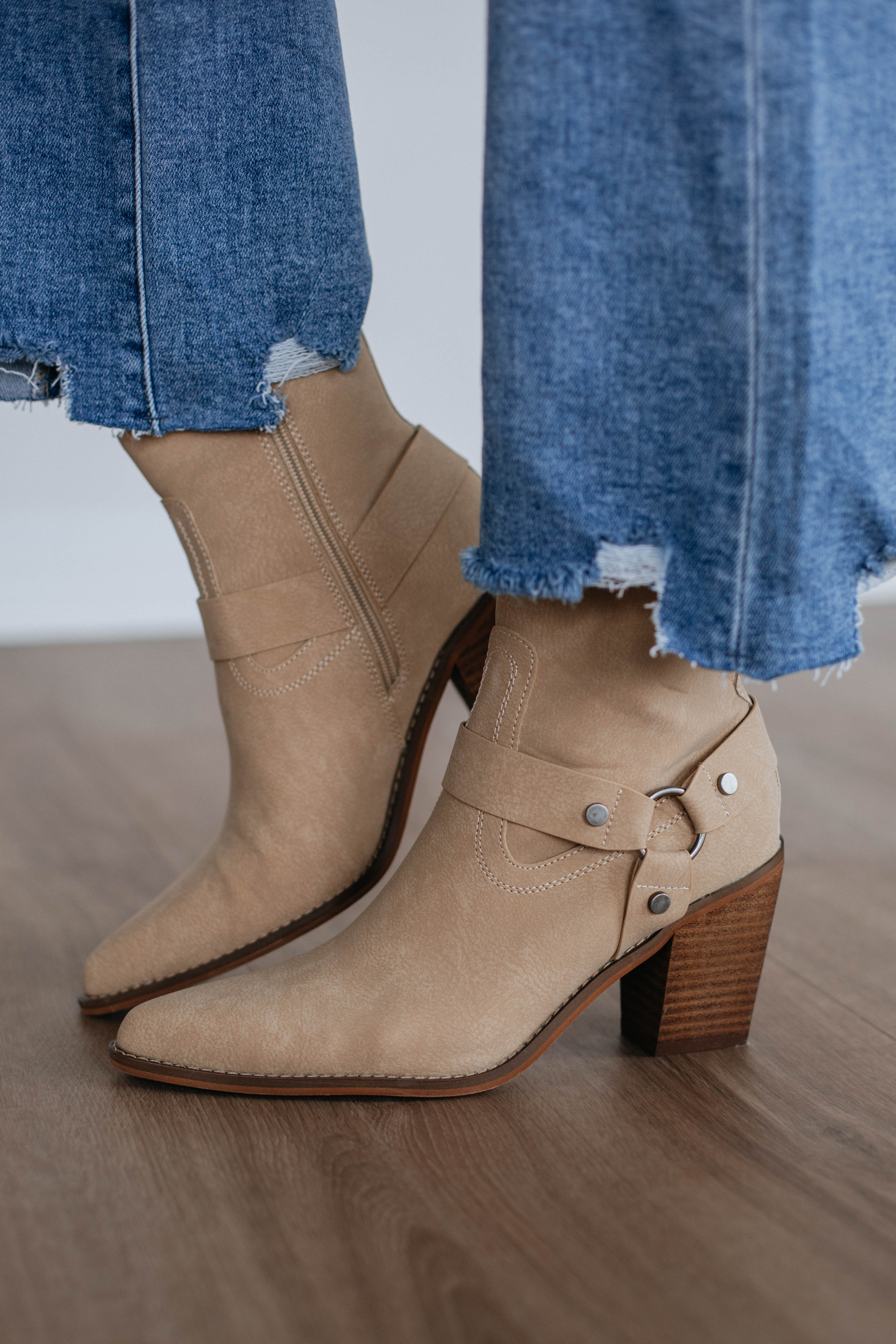 Here For A Good Time Boots in Taupe - Stylish & Comfortable Women's Ankle Boots for Casual Outings & Fall Fashion