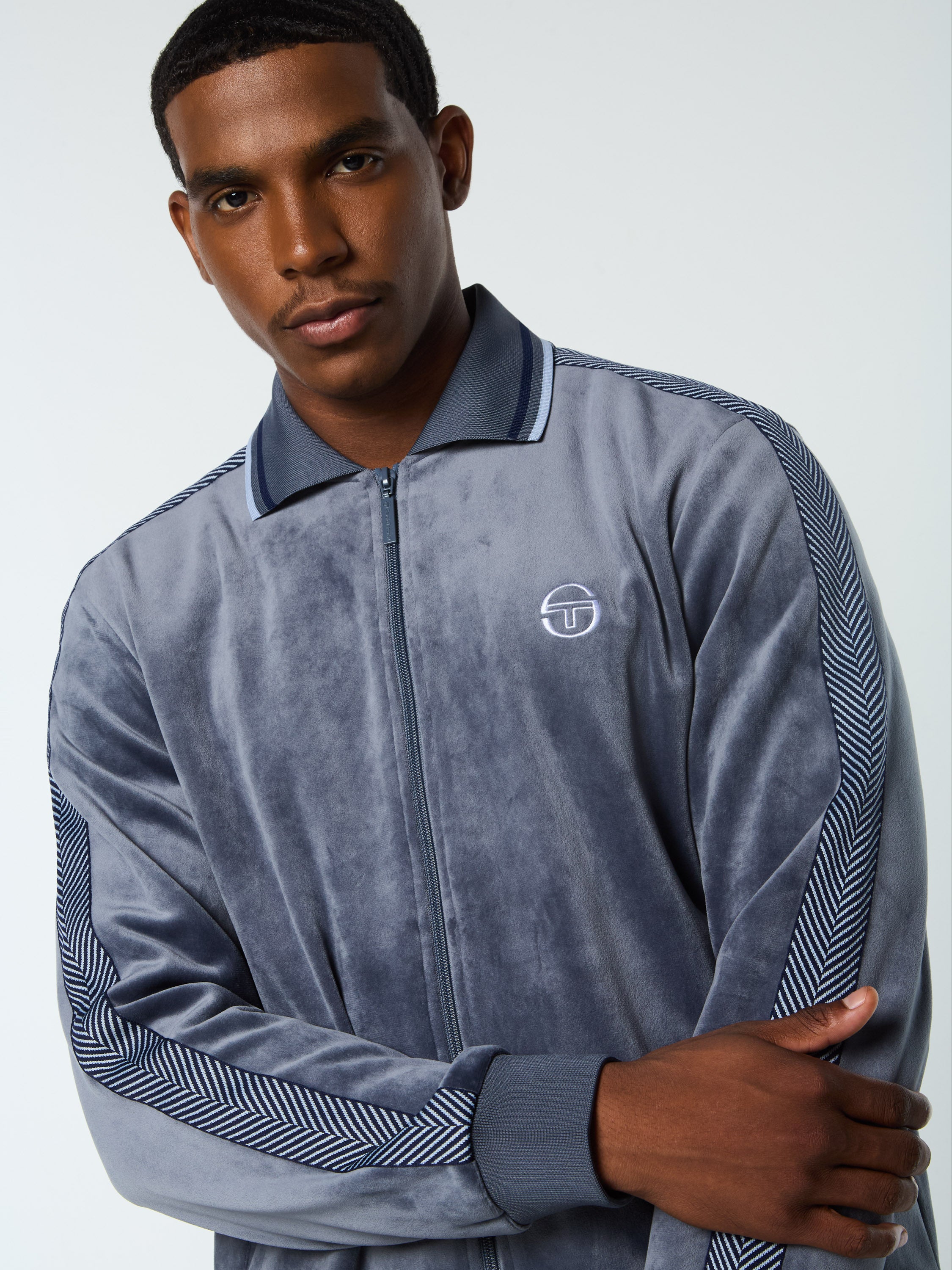 Velour Track Jacket for Women & Men - Soft & Stylish Grey Pullover with Pockets | Perfect for Casual Wear, Gym, and Outdoor Activities