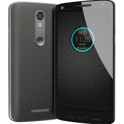 Motorola DROID Turbo 2 32GB Gray Ballistic Nylon Verizon Unlocked Smartphone - Durable Shatterproof Screen for Outdoor & Business Use