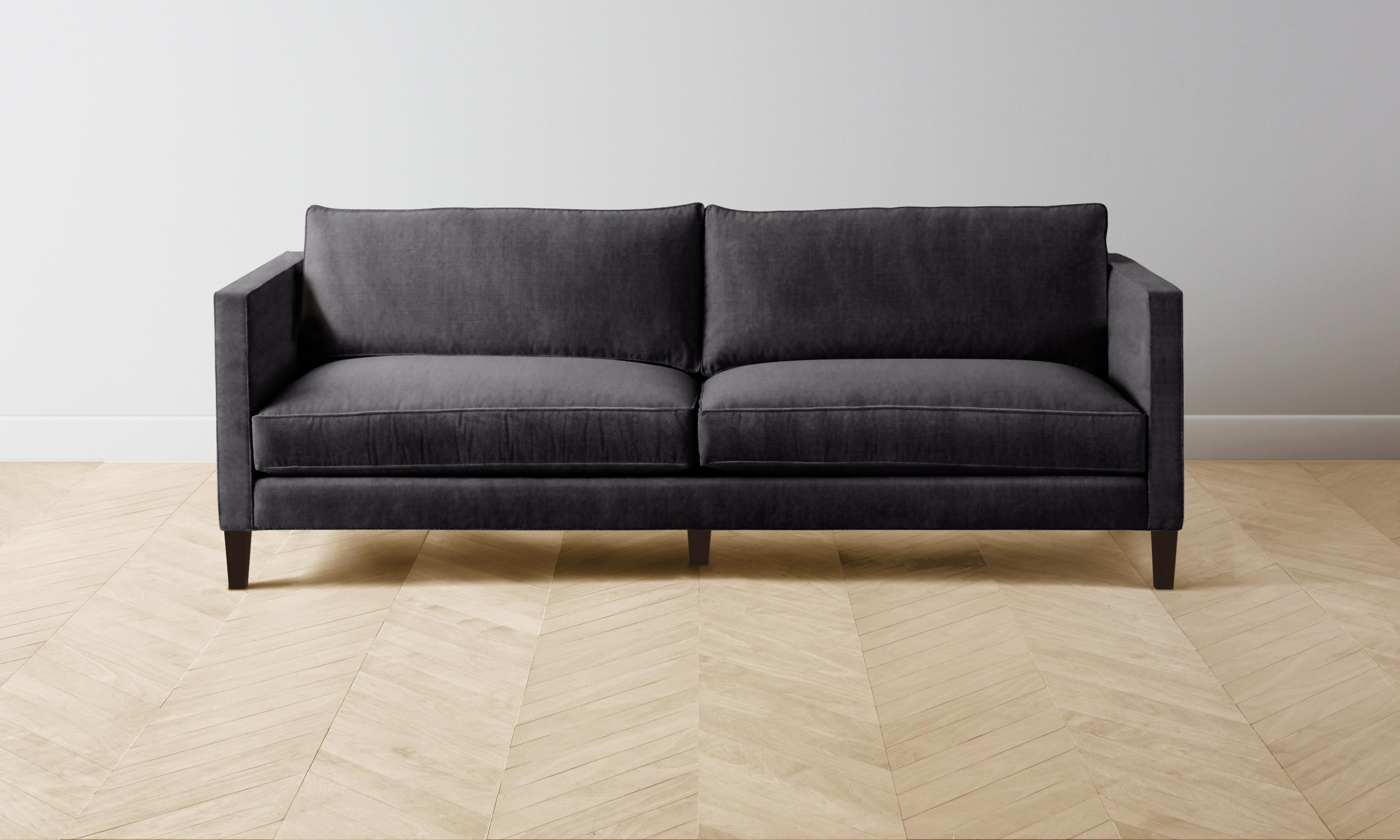 The Crosby Sectional Sofa - Performance Velvet Slate Blue Modern Living Room Furniture for Small Spaces | Perfect for Apartments, Condos & Cozy Homes