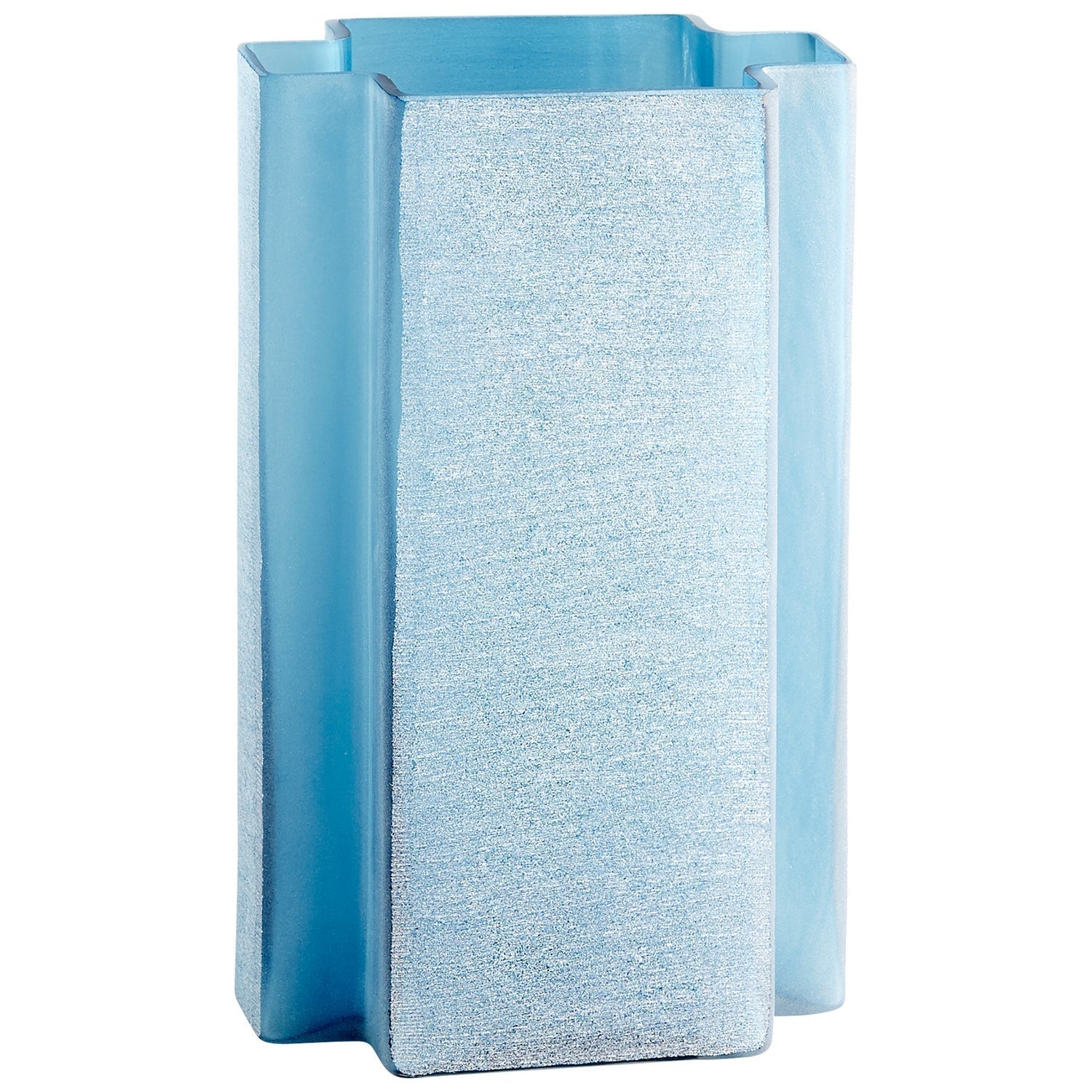 Cyan Design 10887 Sayan Blue Ceramic Vase - Medium Size Home Decor for Living Room, Dining Table, or Office Centerpiece