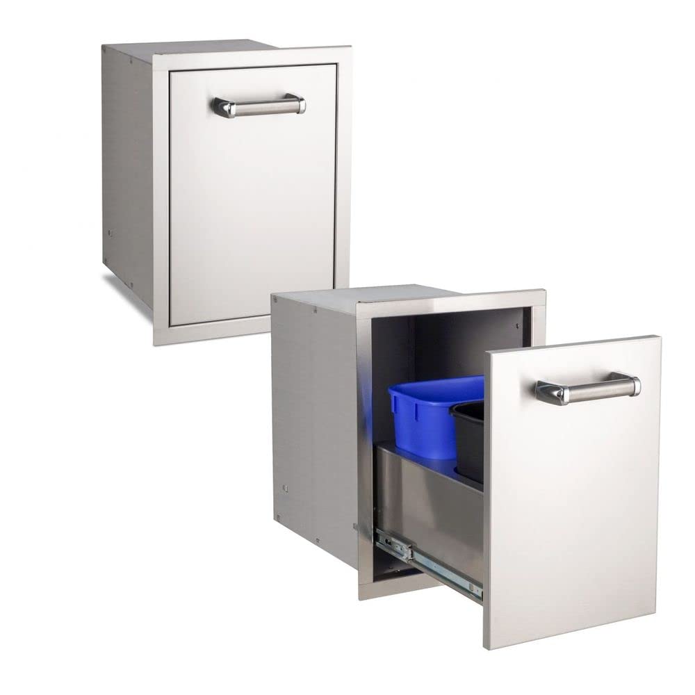 FireMagic Trash Cabinet with Two 3.25 Gallon Trash Bins - Under Sink Pull-Out Garbage Can Holder for Kitchen, Bathroom, or Office Waste Disposal