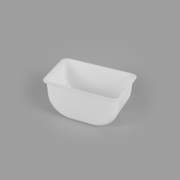 Bar Lux 1.25 Pint White Plastic Insert for 5-Compartment Condiment Caddy - Perfect for Restaurants, Cafes & Catering Services - 1 Count Box