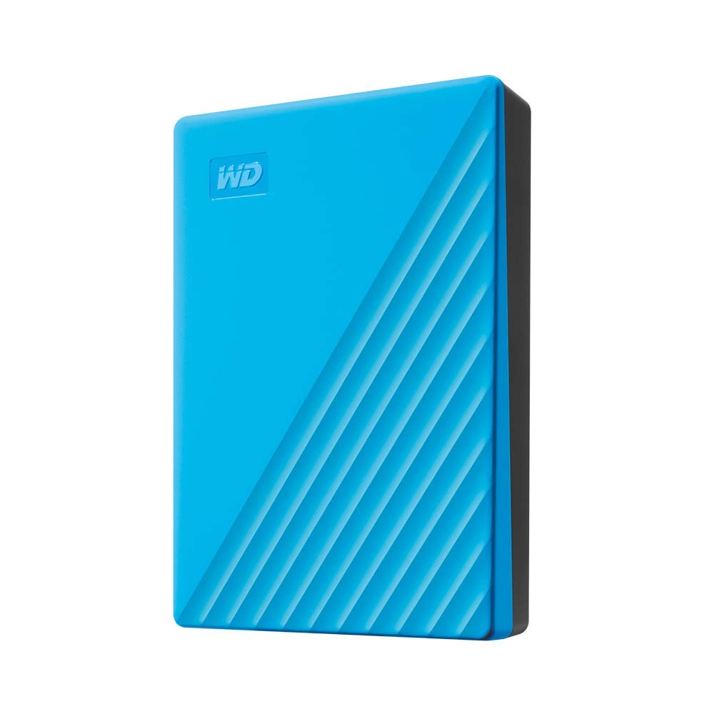 WD 5TB My Passport Portable External Hard Drive USB 3.0 - Compact Storage for PC, Mac, PS4 & Xbox | Backup Photos, Videos, Music & Files | Plug & Play | Password Protection | Blue (WDBPKJ0050BBL-WESN)